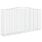 vidaXL Coș gabion arcuit 400x50x200/220 cm fier galvanizat vidaXL Coș gabion arcuit 400x50x200/220 cm fier galvanizat