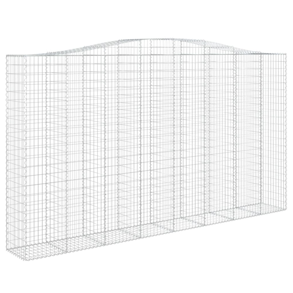 vidaXL Coș gabion arcuit 400x50x220/240 cm fier galvanizat