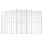 vidaXL Coș gabion arcuit 400x50x220/240 cm fier galvanizat
