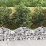vidaXL Coș gabion arcuit, 100x30x40/60 cm, fier galvanizat