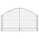 vidaXL Coș gabion arcuit, 100x30x40/60 cm, fier galvanizat