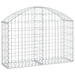 vidaXL Coș gabion arcuit, 100x30x60/80 cm, fier galvanizat