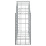 vidaXL Coș gabion arcuit, 100x30x60/80 cm, fier galvanizat