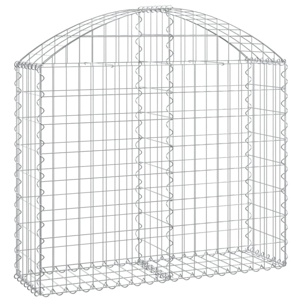 vidaXL Coș gabion arcuit, 100x30x80/100 cm, fier galvanizat