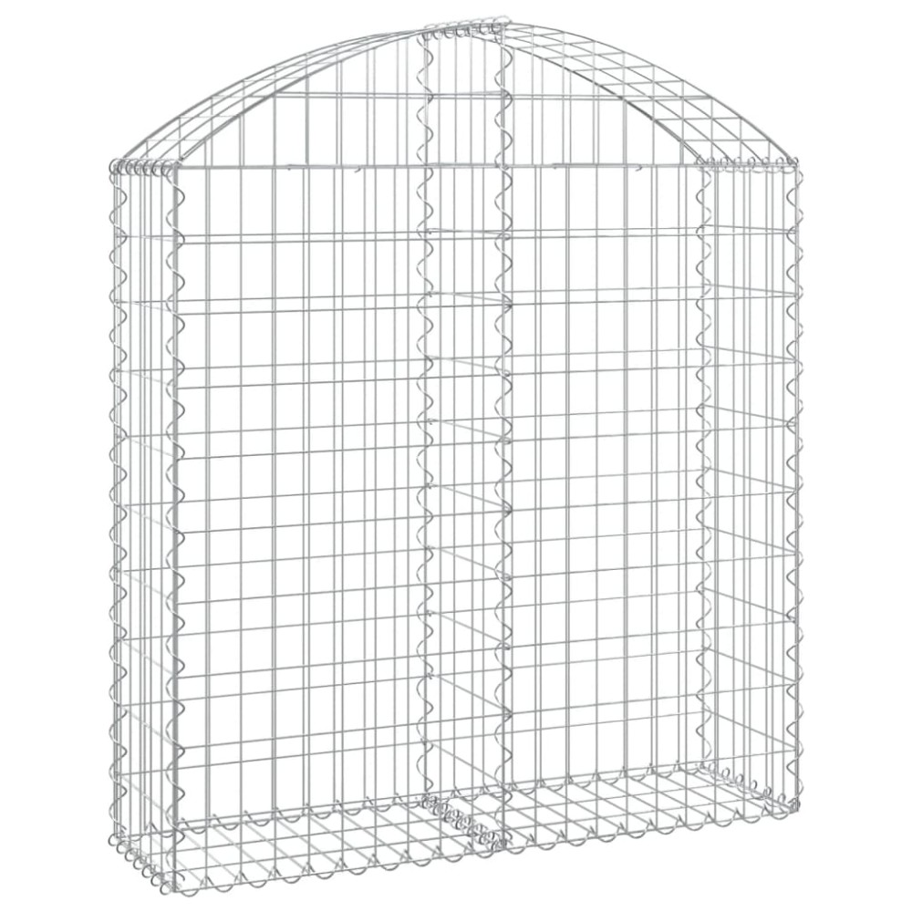 vidaXL Coș gabion arcuit, 100x30x100/120 cm, fier galvanizat