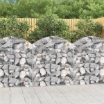 vidaXL Coș gabion arcuit, 100x30x100/120 cm, fier galvanizat vidaXL Coș gabion arcuit, 100x30x100/120 cm, fier galvanizat