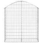 vidaXL Coș gabion arcuit, 100x30x100/120 cm, fier galvanizat vidaXL Coș gabion arcuit, 100x30x100/120 cm, fier galvanizat