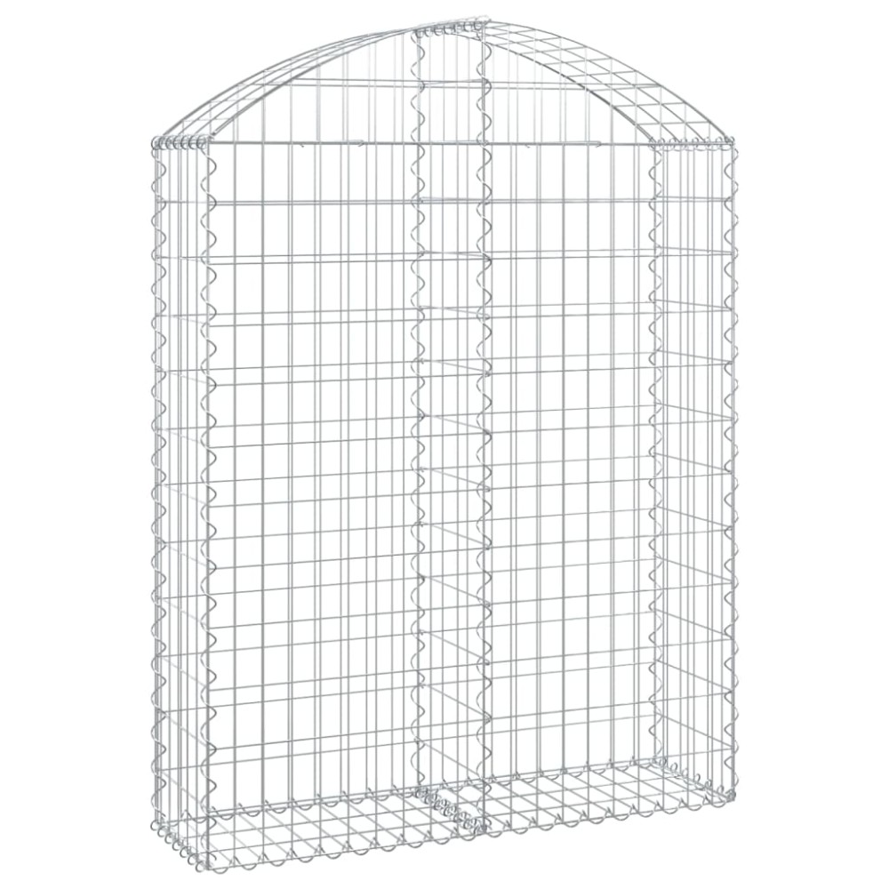 vidaXL Coș gabion arcuit, 100x30x120/140 cm, fier galvanizat