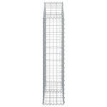 vidaXL Coș gabion arcuit, 100x30x120/140 cm, fier galvanizat