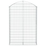 vidaXL Coș gabion arcuit, 100x30x140/160 cm, fier galvanizat