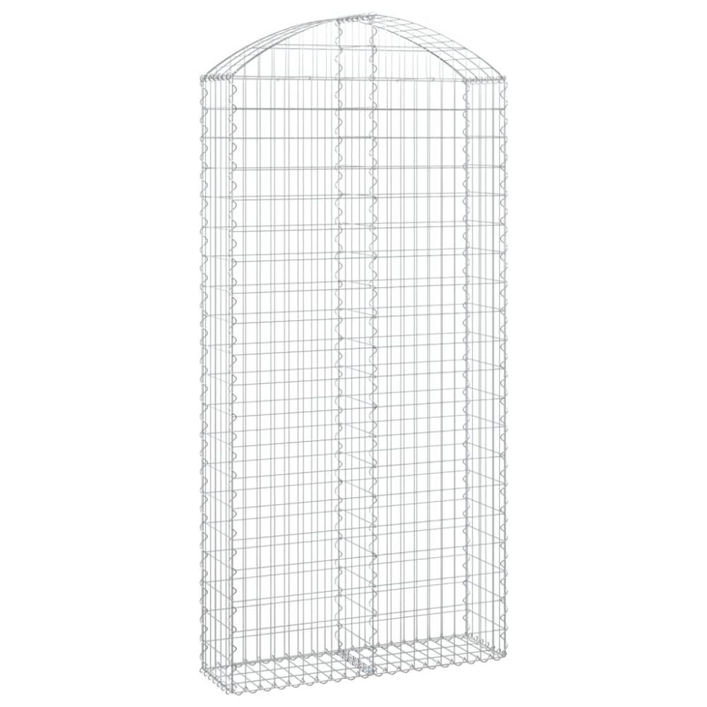 vidaXL Coș gabion arcuit, 100x30x200/220 cm, fier galvanizat