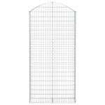 vidaXL Coș gabion arcuit, 100x30x200/220 cm, fier galvanizat