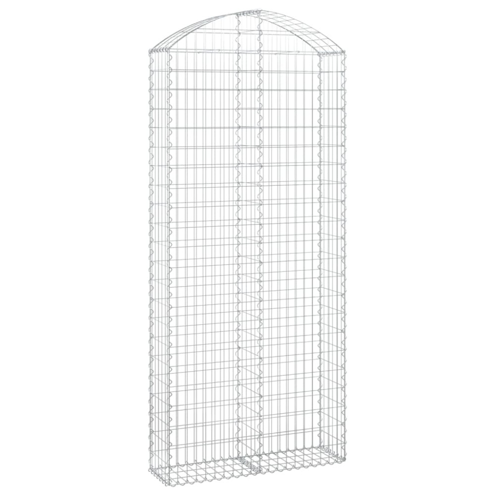 vidaXL Coș gabion arcuit, 100x30x220/240 cm, fier galvanizat