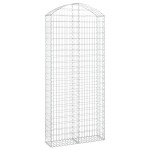 vidaXL Coș gabion arcuit, 100x30x220/240 cm, fier galvanizat