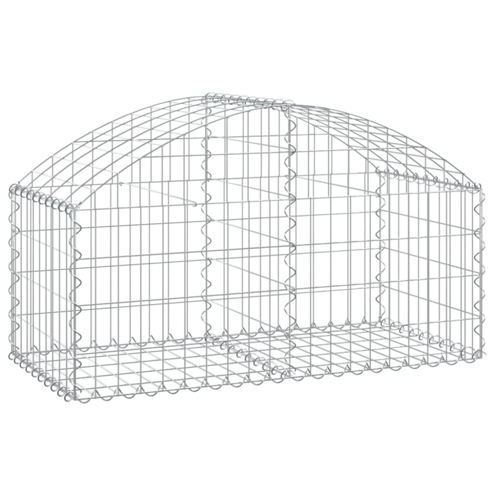 vidaXL Coș gabion arcuit, 100x50x40/60 cm, fier galvanizat