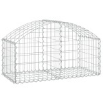 vidaXL Coș gabion arcuit, 100x50x40/60 cm, fier galvanizat vidaXL Coș gabion arcuit, 100x50x40/60 cm, fier galvanizat