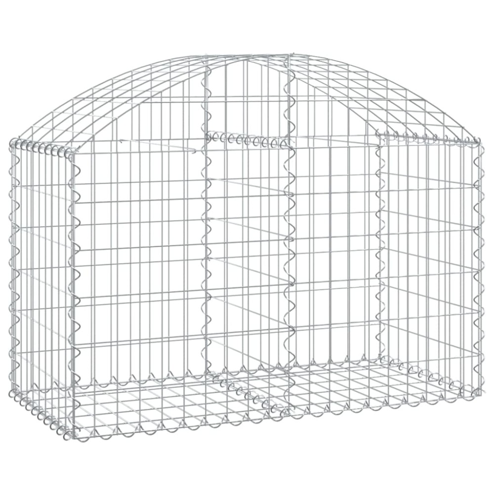 vidaXL Coș gabion arcuit, 100x50x60/80 cm, fier galvanizat