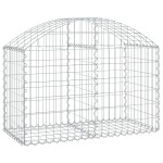 vidaXL Coș gabion arcuit, 100x50x60/80 cm, fier galvanizat