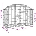 vidaXL Coș gabion arcuit, 100x50x60/80 cm, fier galvanizat