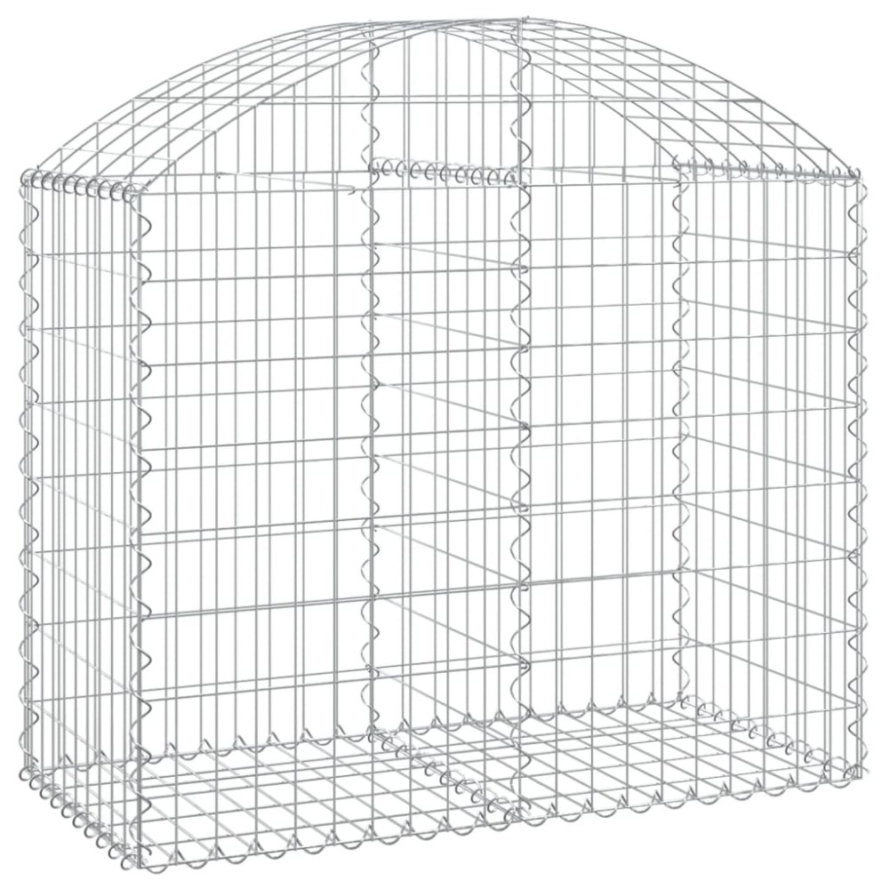 vidaXL Coș gabion arcuit, 100x50x80/100 cm, fier galvanizat