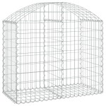 vidaXL Coș gabion arcuit, 100x50x80/100 cm, fier galvanizat
