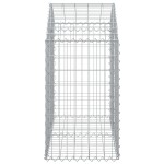 vidaXL Coș gabion arcuit, 100x50x80/100 cm, fier galvanizat