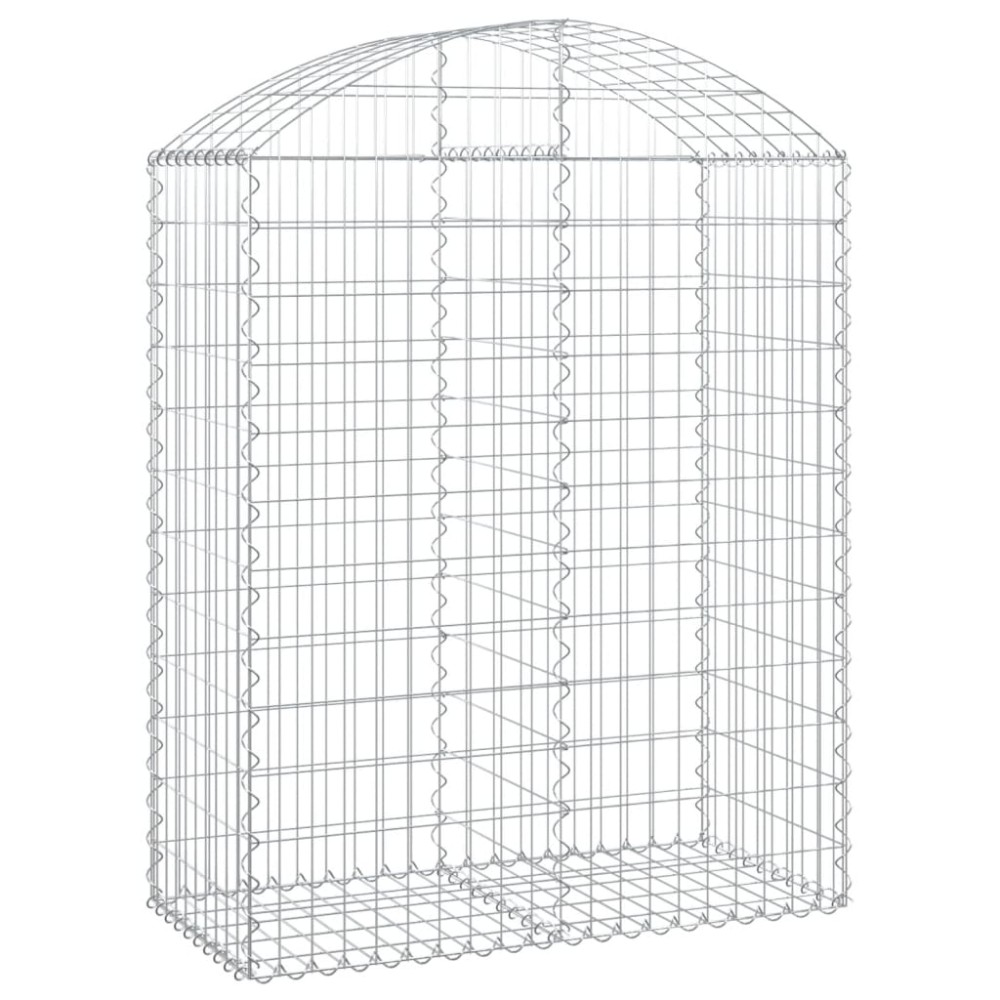 vidaXL Coș gabion arcuit, 100x50x120/140 cm, fier galvanizat
