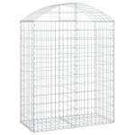 vidaXL Coș gabion arcuit, 100x50x120/140 cm, fier galvanizat