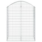 vidaXL Coș gabion arcuit, 100x50x120/140 cm, fier galvanizat