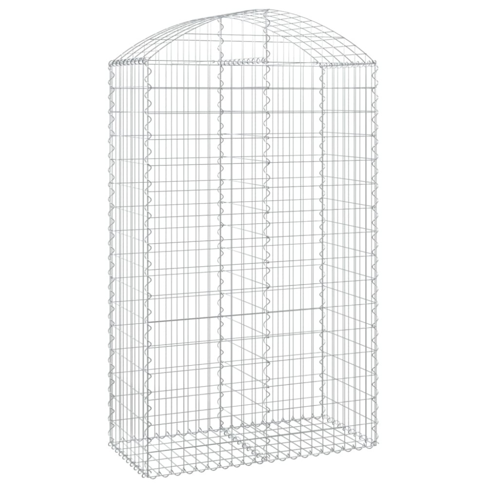 vidaXL Coș gabion arcuit, 100x50x160/180 cm, fier galvanizat