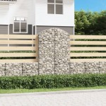 vidaXL Coș gabion arcuit, 100x50x160/180 cm, fier galvanizat