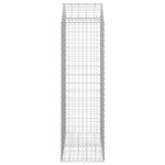 vidaXL Coș gabion arcuit, 100x50x160/180 cm, fier galvanizat