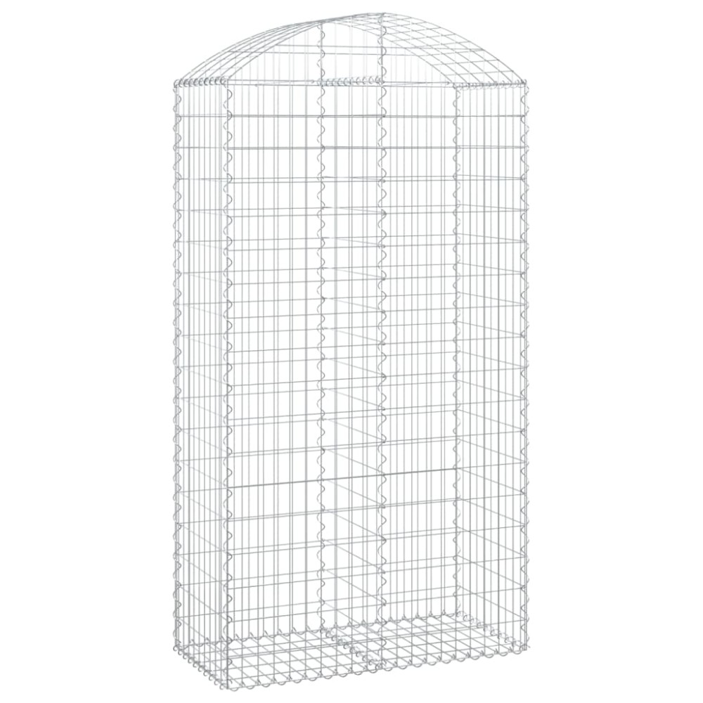 vidaXL Coș gabion arcuit, 100x50x180/200 cm, fier galvanizat