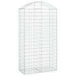 vidaXL Coș gabion arcuit, 100x50x180/200 cm, fier galvanizat
