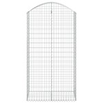 vidaXL Coș gabion arcuit, 100x50x180/200 cm, fier galvanizat