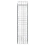 vidaXL Coș gabion arcuit, 100x50x180/200 cm, fier galvanizat