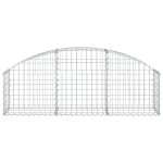 vidaXL Coș gabion arcuit, 150x30x40/60 cm, fier galvanizat