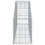 vidaXL Coș gabion arcuit, 150x30x40/60 cm, fier galvanizat