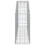 vidaXL Coș gabion arcuit, 150x30x60/80 cm, fier galvanizat