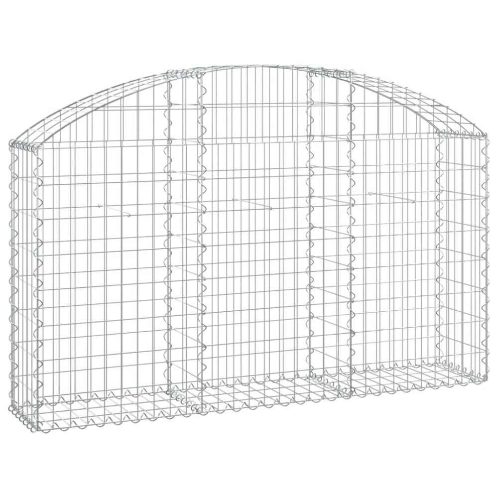 vidaXL Coș gabion arcuit, 150x30x80/100 cm, fier galvanizat
