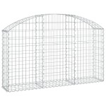 vidaXL Coș gabion arcuit, 150x30x80/100 cm, fier galvanizat