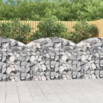 vidaXL Coș gabion arcuit, 150x30x100/120 cm, fier galvanizat