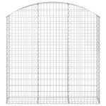 vidaXL Coș gabion arcuit, 150x30x140/160 cm, fier galvanizat