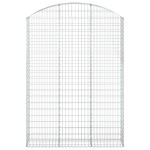 vidaXL Coș gabion arcuit, 150x30x200/220 cm, fier galvanizat