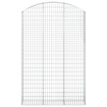 vidaXL Coș gabion arcuit, 150x30x220/240 cm, fier galvanizat