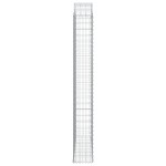 vidaXL Coș gabion arcuit, 150x30x220/240 cm, fier galvanizat