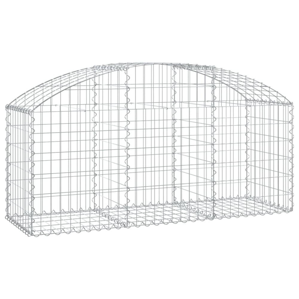 vidaXL Coș gabion arcuit, 150x50x60/80 cm, fier galvanizat