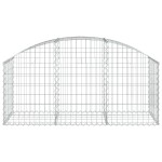 vidaXL Coș gabion arcuit, 150x50x60/80 cm, fier galvanizat vidaXL Coș gabion arcuit, 150x50x60/80 cm, fier galvanizat