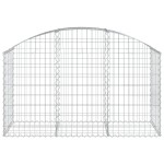 vidaXL Coș gabion arcuit, 150x50x80/100 cm, fier galvanizat