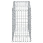 vidaXL Coș gabion arcuit, 150x50x80/100 cm, fier galvanizat
